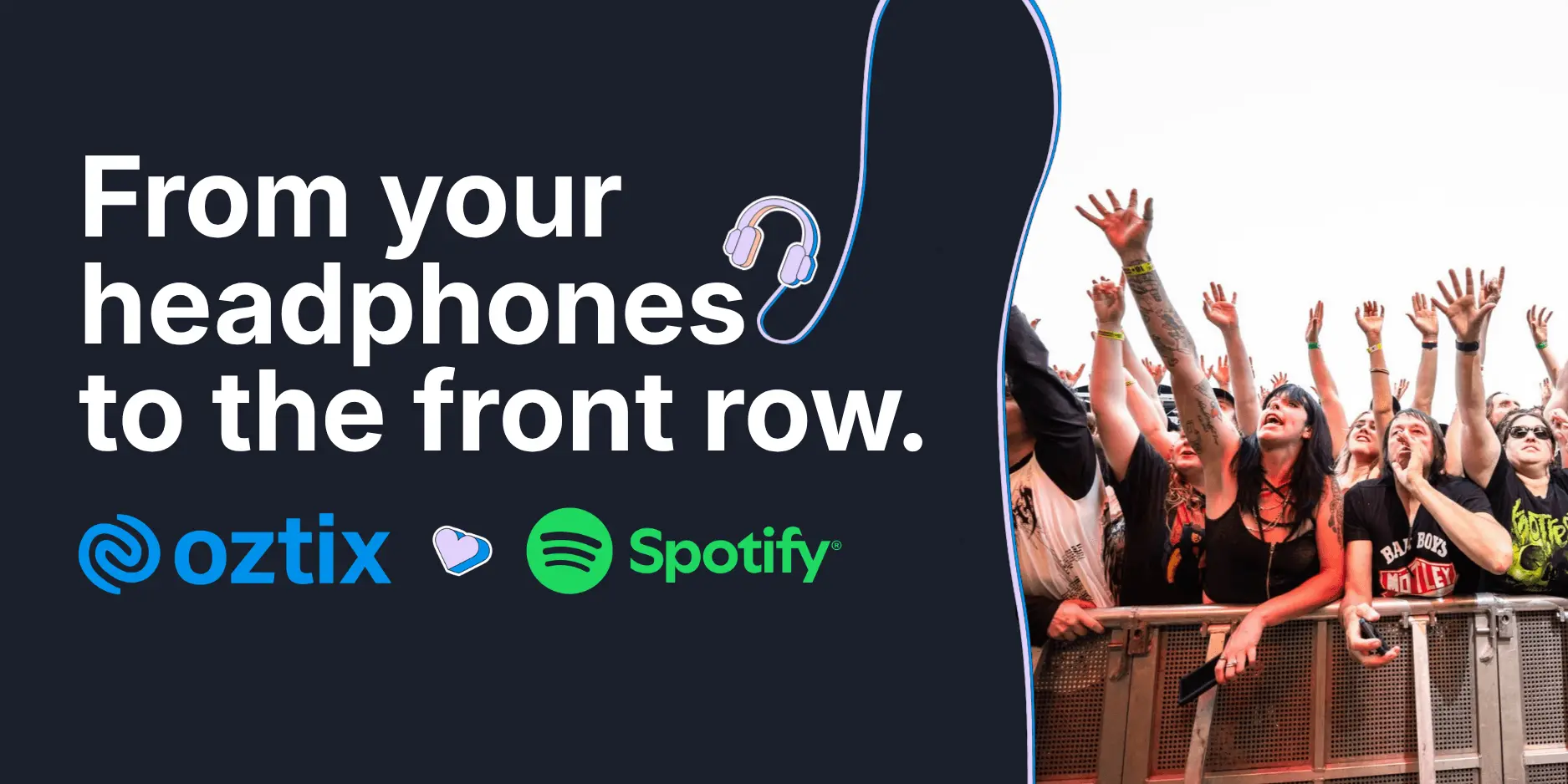 Oztix events are now surfaced on Spotify